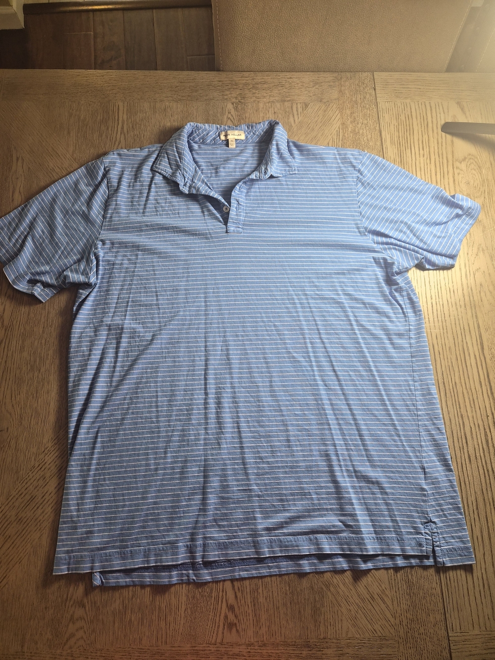 Peter Millar Blue Striped Polo Shirt